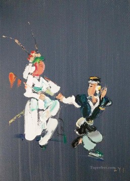 Texturizado Painting - Ópera china de Palette Knife 2